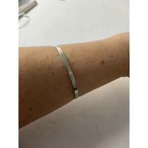 Never Worn Minimalist Metal Bangle Bracelet - Large Wrist